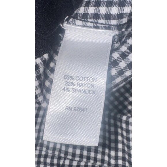 J.Jill Women’s Black & White Gingham Pull On Stretch Straight Leg Pants Sz 10 - Picture 6 of 11